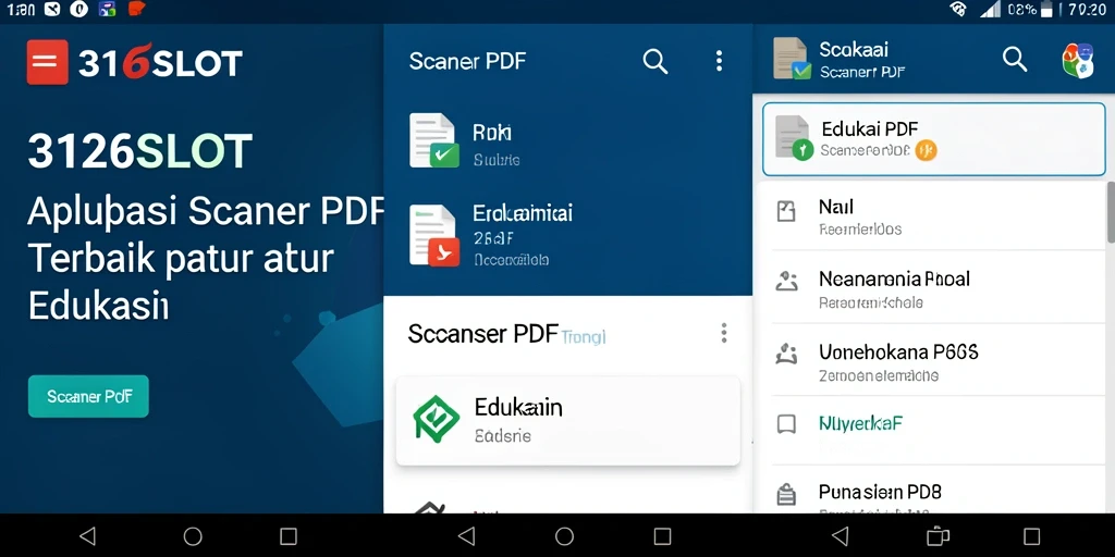 Antarmuka 3126SLOT yang sederhana dan fungsional untuk pemindaian PDF.