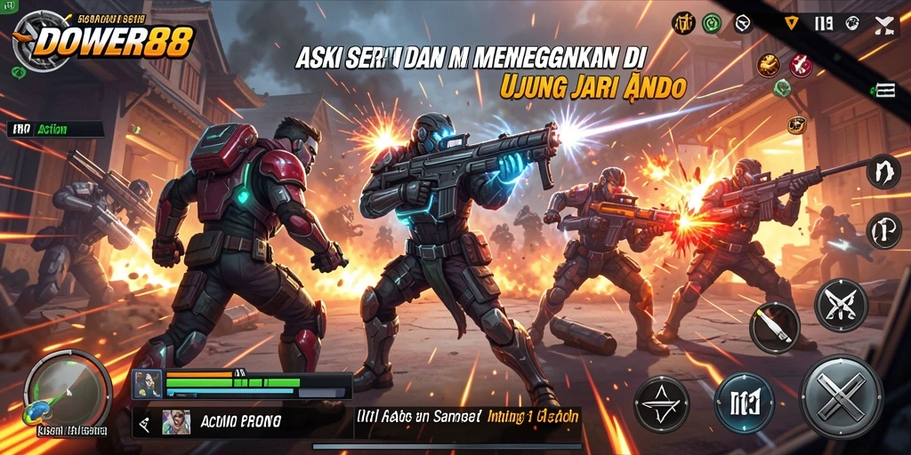 Tampilan antarmuka DOWER88 yang dinamis dan penuh aksi.