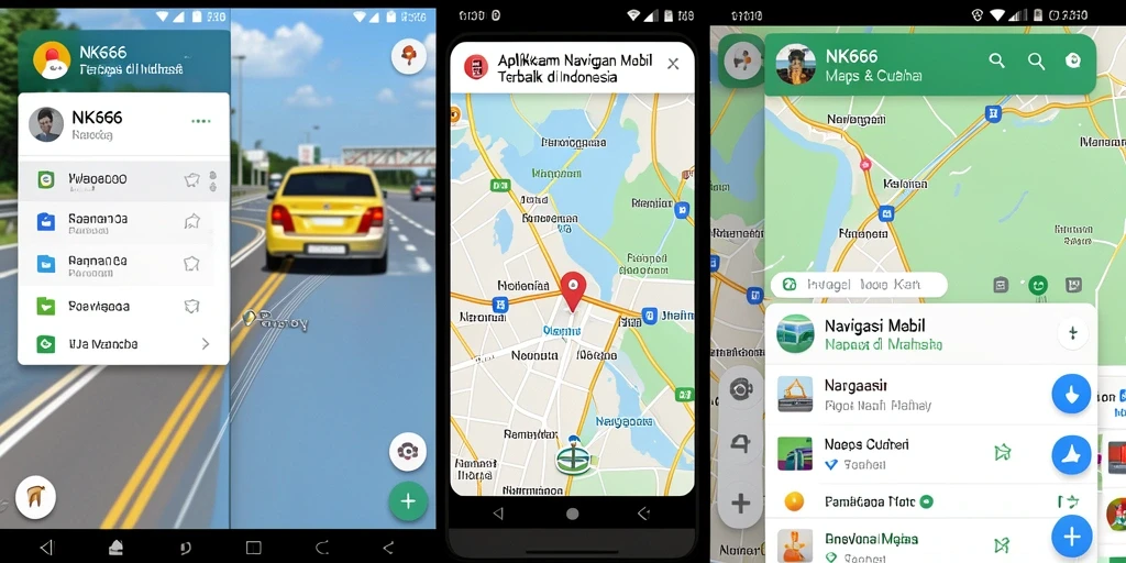 Antarmuka NK666 yang intuitif untuk navigasi mobil.