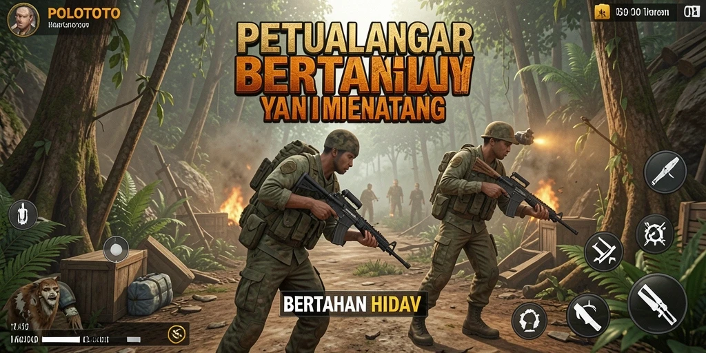 Tampilan antarmuka utama POLOTOTO saat bertahan hidup.